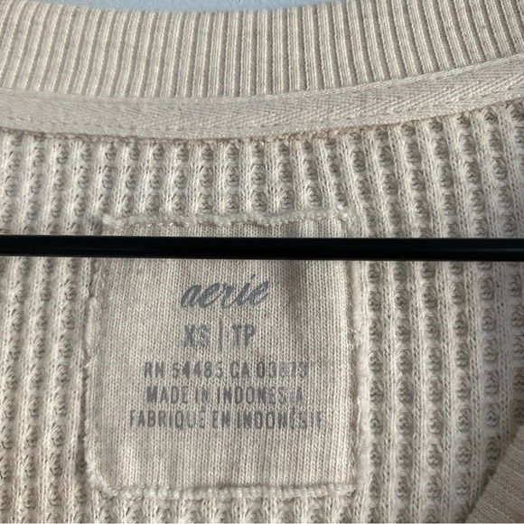 Aerie Oversized Waffle Crew Sweatshirt - Picture 7 of 11